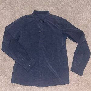 Vuori Men’s Blue Long Sleeve Bridge Button Down